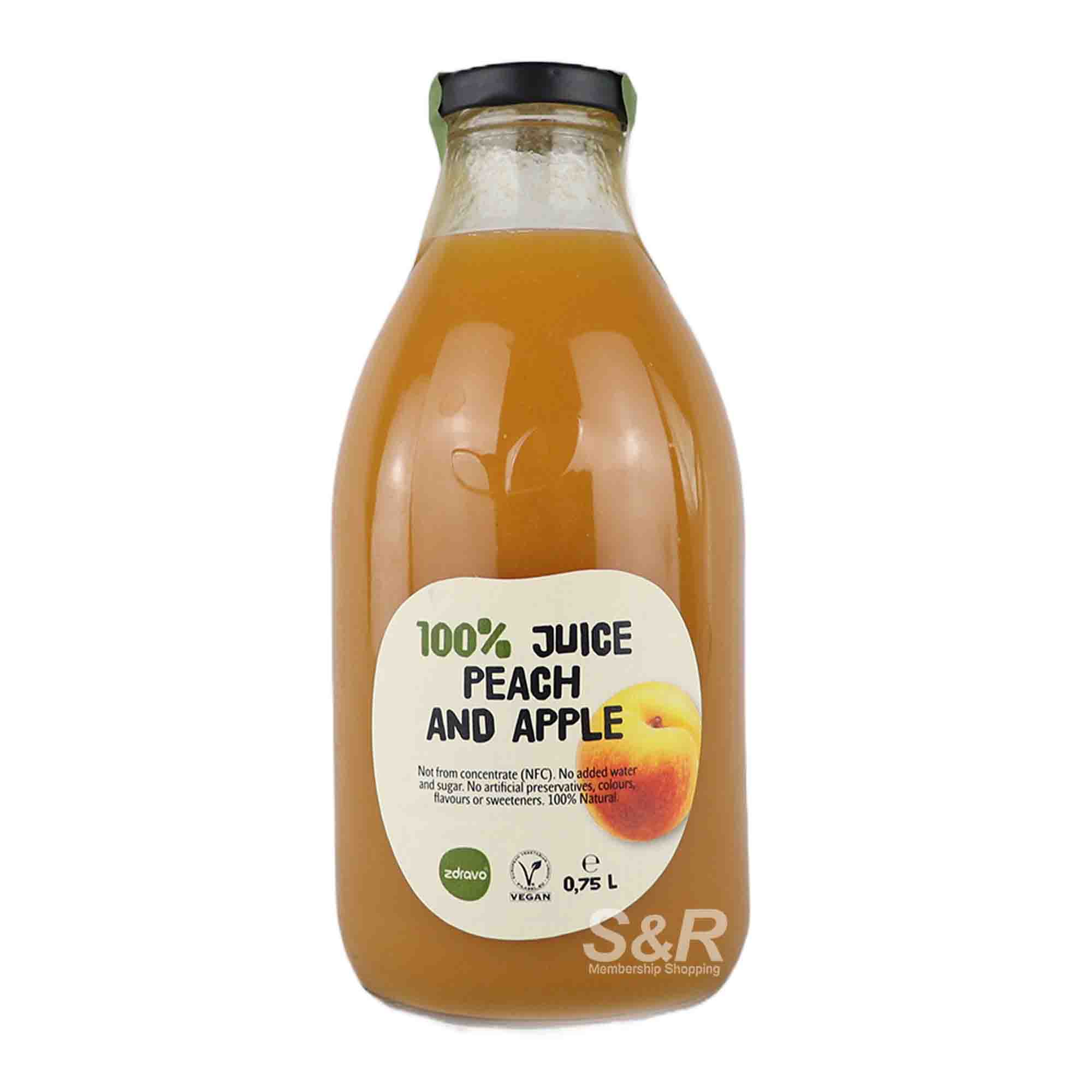 Zdravo Organic 100% Peach And Apple Juice 750mL Zdravo Organic 100% Peach And Apple Juice 750mL